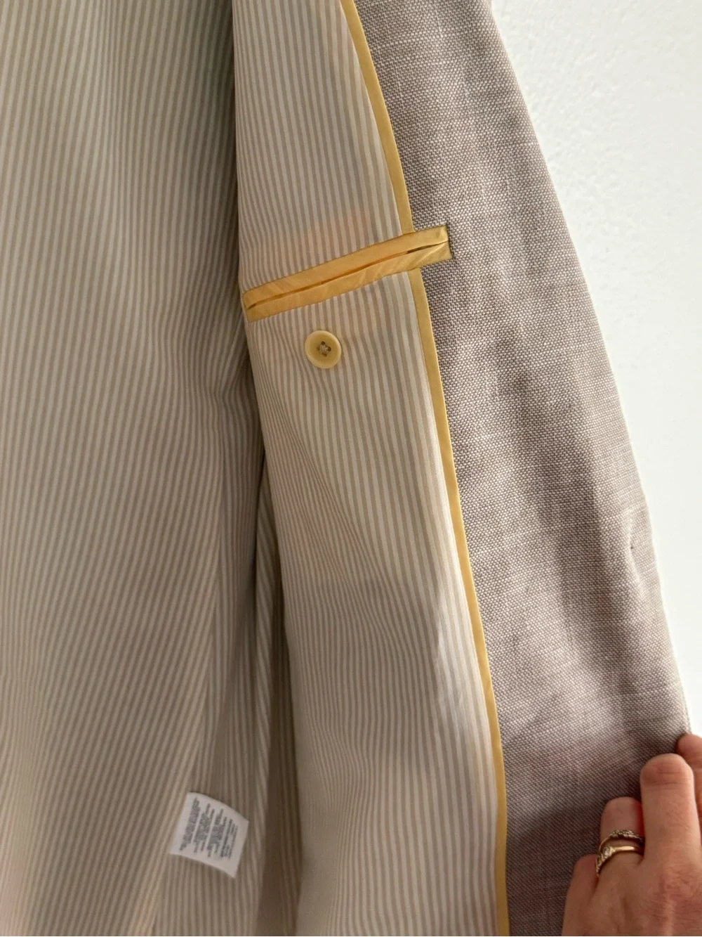 J. Crew linen Light Beige Single-Button Women's Blazer